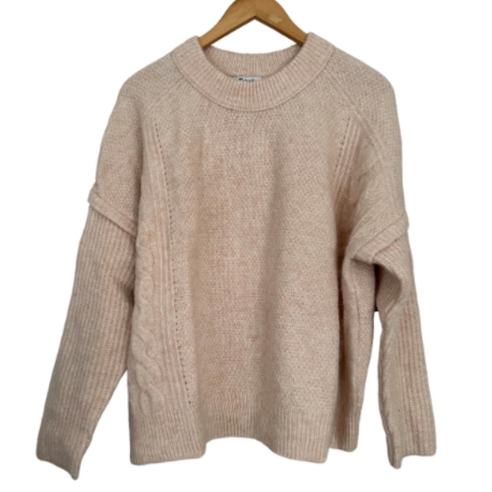 Cable Havener Pullover Sweater Heather Powder Large